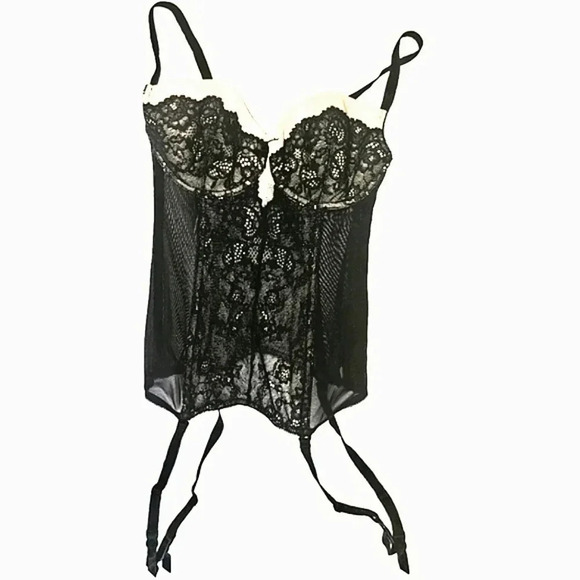 Victoria's Secret Other - VICTORIA’S Secret Lace Garters Zip Up Corset Bustier